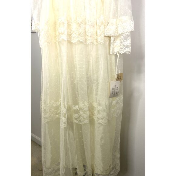 NWT VTG Cummings Victorian Lace Wedding Dress Romantic Intermission Length -flaw - Picture 12 of 13